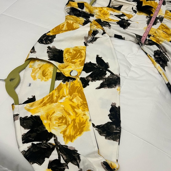 Pinup Culture flower dress xl with bolero Evelyn yellow roses swing dress - Picture 4 of 8